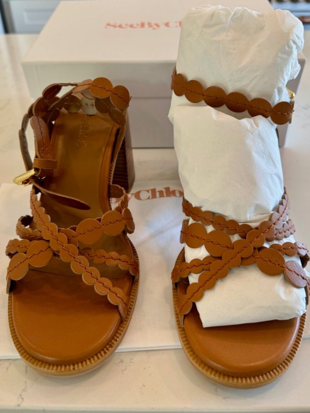 SEE BY CHLOÉ - Calf Kaddy Sandal - NEW IN BOX
